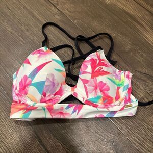 Victoria’s Secret Pink Ultimate coconutgirl tropical strappy swim top